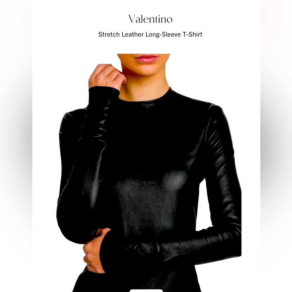 Valentino Strech leather top size  38